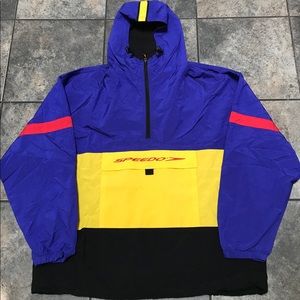 VTG 90’s Speedo 1/2 Zip Windbreaker Size Large